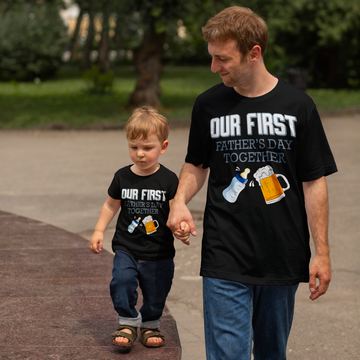 1st Fathers day adult and babygrow